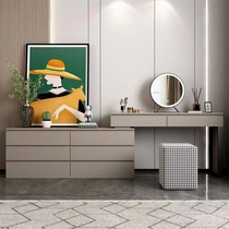 Modern Brief Combi Dresser Bucket Cabinet Integrated Bedroom Light Extravagant Advanced Sensory Desk Dressing Table Containing Cabinet