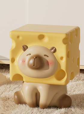 创意卡皮巴拉换鞋凳落地摆件