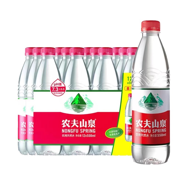 农夫山泉饮用天然水380ml/550ml*12/24瓶整箱小瓶弱碱性非矿泉水 - 图3