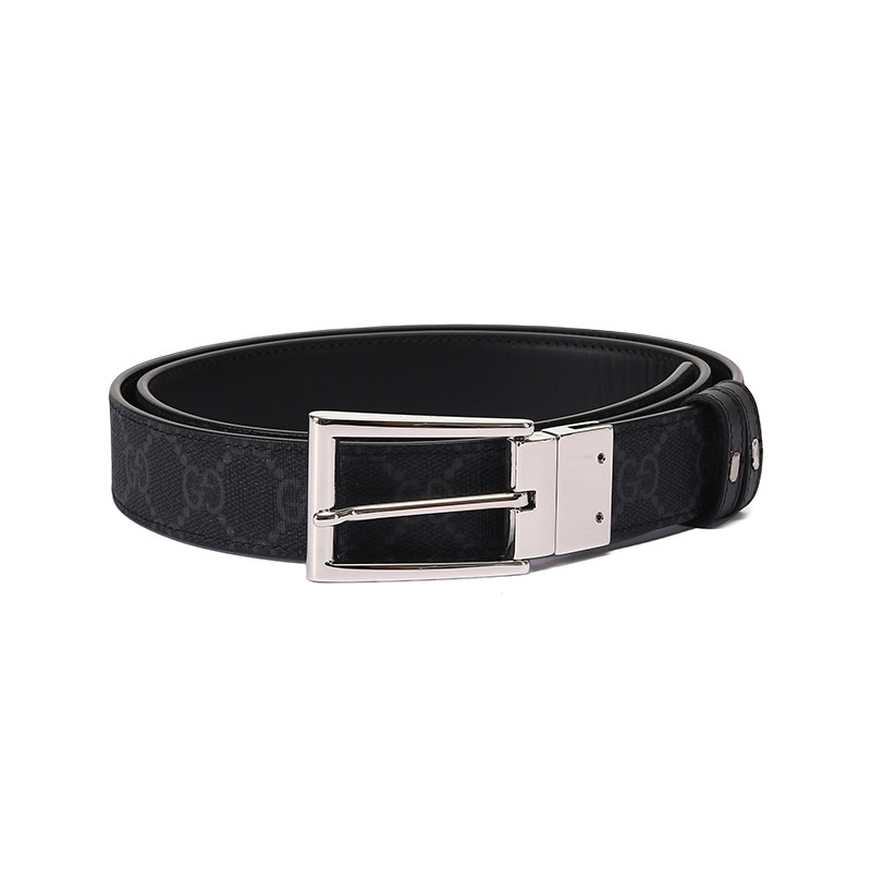 【自营】中古全新未使用Gucci古驰 男士不可裁剪双面旋转皮带腰带