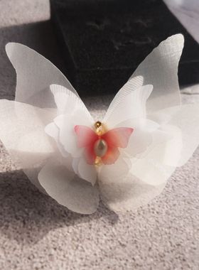 蝴蝶戒指复古汉服小众设计个性超仙开口高级感指环原创小众设计感