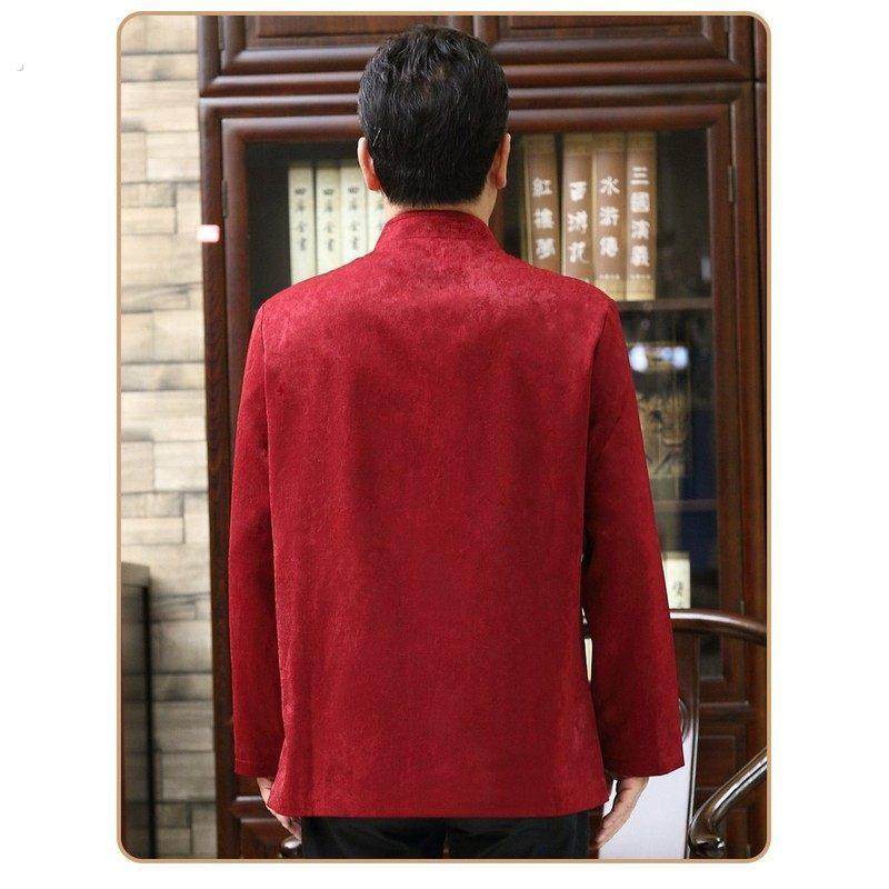 中老年唐装男春秋外套中国风上衣夹克老人生日过寿爸爸婚礼服套装,淘宝优惠券,粉丝福利购,淘宝优惠卷