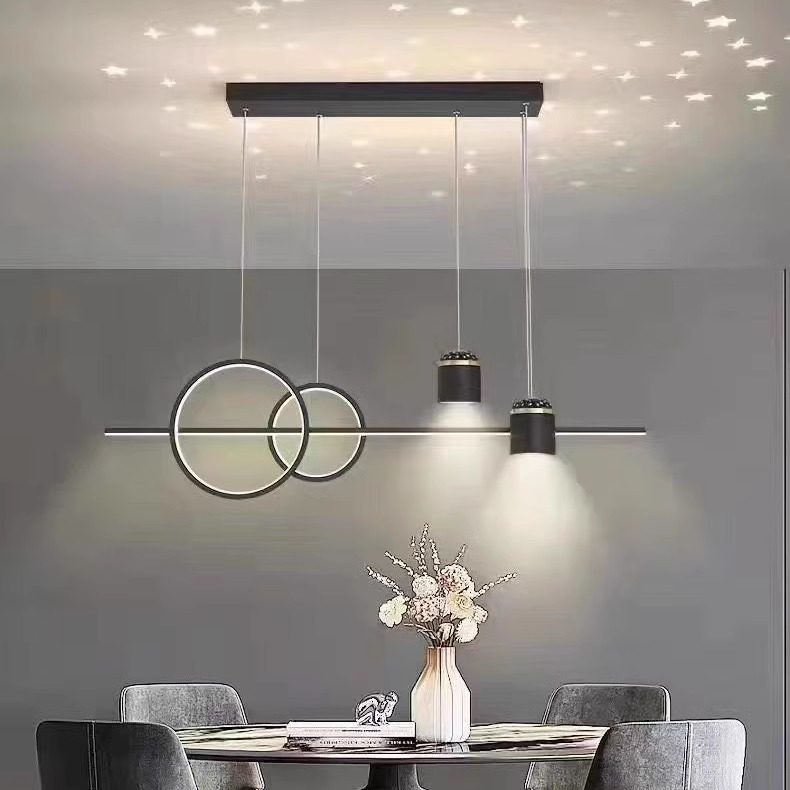 云美特朗餐厅吊灯现代简约网红款中山灯具长条餐桌吧台饭厅星空灯,淘宝优惠券,粉丝福利购,淘宝优惠卷