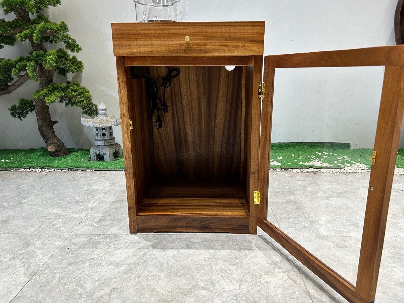 胡桃木茶水柜简约实木餐边柜新中式可移动置物柜奥坎小茶车储物柜,淘宝优惠券,粉丝福利购,淘宝优惠卷