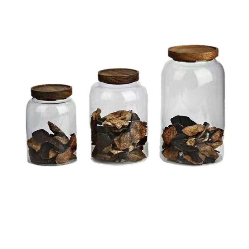 密封罐 水晶带盖玻璃高硼硅茶叶罐家用 陈皮罐 相思木盖 耐热杂粮,淘宝优惠券,粉丝福利购,淘宝优惠卷