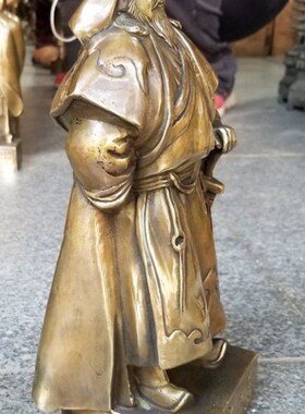 覆古纯铜一代天骄成吉思汗铁木真站像居家客厅办公室风水铜像摆件