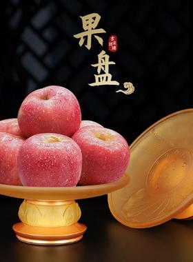 台湾纯铜禅荷供具套装供佛用品一套全套佛前供水杯供盘香炉长明灯