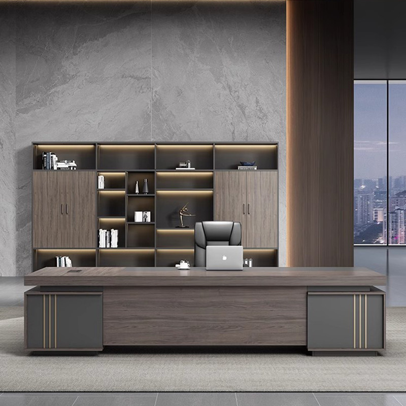 老板桌办公桌简约现代办公室总裁桌高档大班台经理桌主管桌椅组合,淘宝优惠券,粉丝福利购,淘宝优惠卷