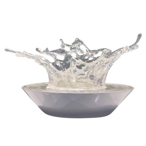 别墅酒店会所大堂透明树脂水花雕塑摆件售楼处大厅天花板水滴吊饰 - 图0