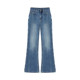 Maven Lin Classic Deconstructed Heavy Craftsmanship Slim Fit Boot Jeans Women's High Waist Stretch Flared Trousers