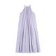Maven Lin Elegant, minimalist, lightweight and fine crafted dress ramie vest, halterneck ແບບວັນພັກຍາວ