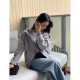 Hooded short coat ຂອງແມ່ຍິງ silhouette jacket windproof