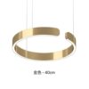 Nordic simple living room chandelier Italian creative light luxury hotel exhibition hall ring ring C-shaped restaurant bar chandelier