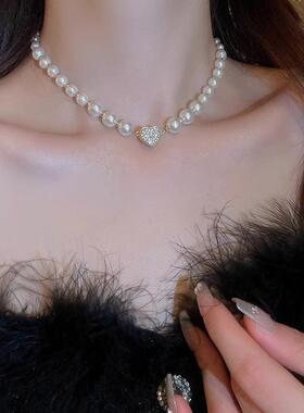 MaisonCleo小众珍珠锁骨链新款