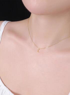 MaisonCleoS925银小月亮锁骨链