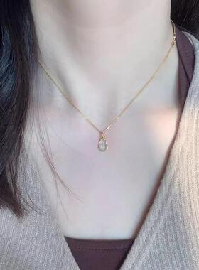 S925纯银福禄双全葫芦锁骨链