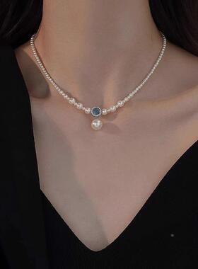 MaisonCleo蓝宝石珍珠小米珠链