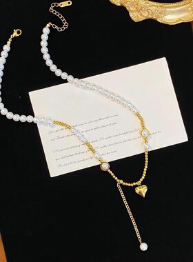 MaisonCleo极简轻奢珍珠毛衣链