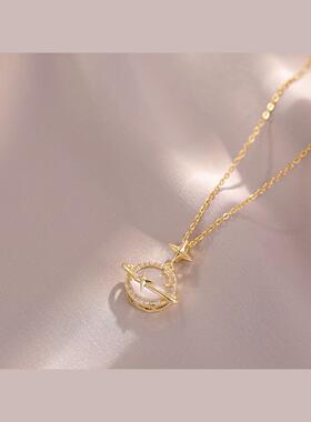 MaisonCleo猫眼石星球锁骨链