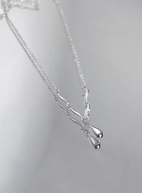 MaisonCleo轻奢小众水滴锁骨链