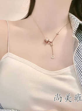 尚美雍和18k金小蛮腰女项链满钻