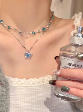 MaisonCleo双层蝴蝶锁骨链女