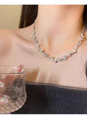 MaisonCleo月光石肌理纹锁骨链