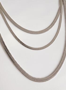 MaisonCleo纯银蛇骨链锁骨链