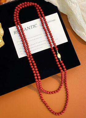 MaisonCleo轻奢珍珠毛衣链新年