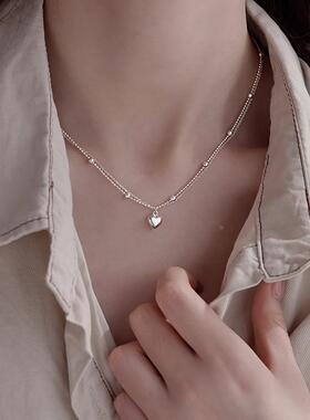 MaisonCleo925银双链爱心项链