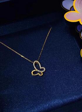 MaisonCleo显白镶钻蝴蝶锁骨链