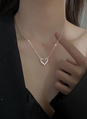 MaisonCleoS925银爱心锁骨链