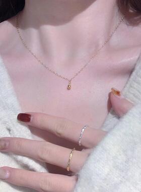 MaisonCleo金色实心金球项链