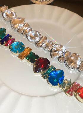 MaisonCleo轻奢镶钻几何项链