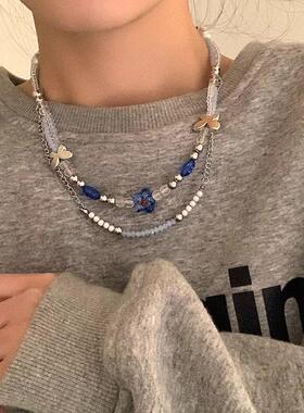 MaisonCleo水晶爱心串珠项链