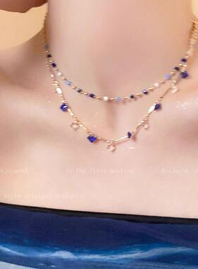 MaisonCleo双层水晶串珠锁骨链