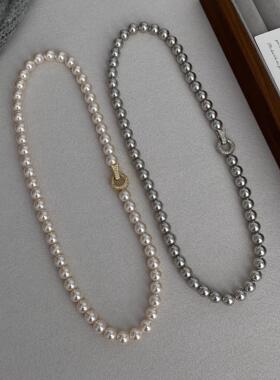 MaisonCleo轻奢短款珍珠毛衣链