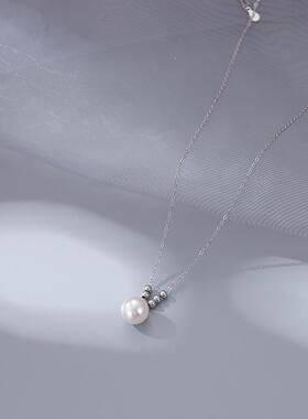 MaisonCleoS925纯银珍珠锁骨链