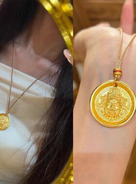 MaisonCleo轻奢沙金罗盘毛衣链