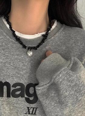 MaisonCleo纯银复古人像毛衣链