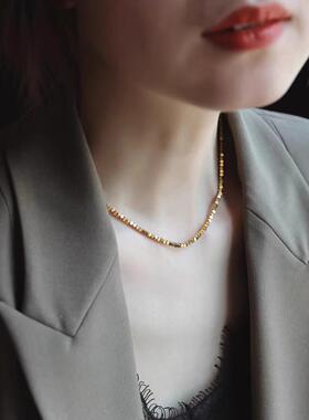 MaisonCleo显优雅碎金方糖项链