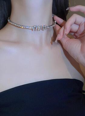 MaisonCleo小众锆石锁骨链女款