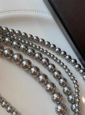 MaisonCleo银灰珍珠毛衣链女