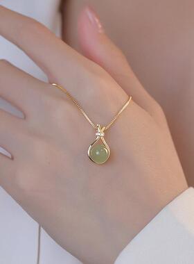 MaisonCleoS925纯银和田玉项链