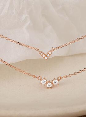 MaisonCleo双层冷淡风锁骨链