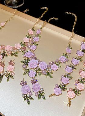 MaisonCleo甜美镶钻珍珠项链