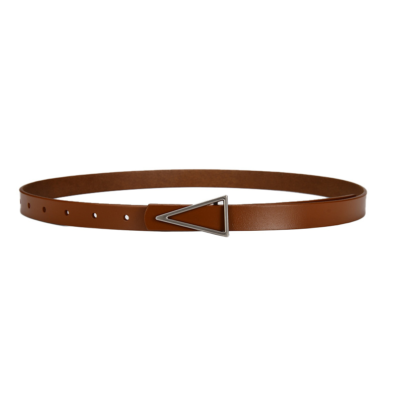 Leather belt women's fashion all-match style leather thin be