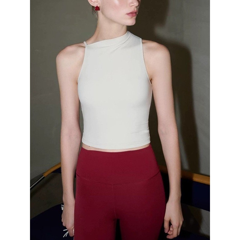 秋冬安哥拉红瑜伽背心女高领温柔防震专业跑步运动健身瑜伽服女,淘宝优惠券,粉丝福利购,淘宝优惠卷