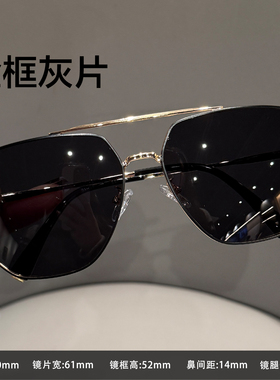 复古双梁墨镜男款飞行员式偏光