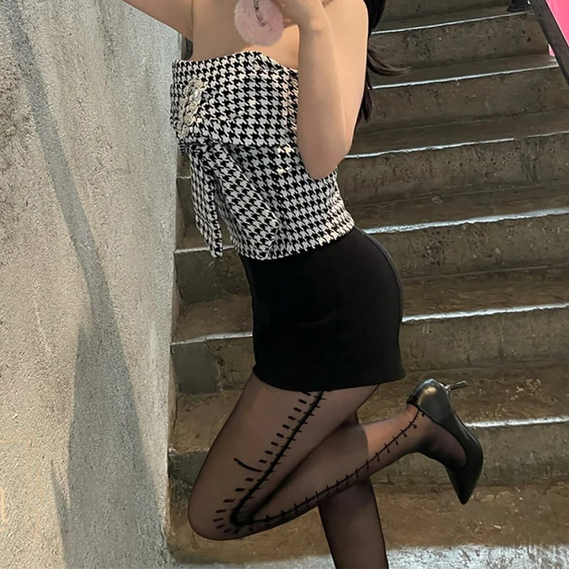 刻度尺子丝袜新款爆款春夏薄款黑丝女性感情调ins潮连裤袜网红款,淘宝优惠券,粉丝福利购,淘宝优惠卷